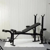 Banc de musculation pliable avec support – Banc de musculation inclinable réglable pour usage commercial et fitness en salle de sport