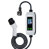 Chargeur portable Type 2 3,5 kW/7 kW pour véhicules électriques, chargeur AC230V EU pour usage domestique, écran LCD 2,8 pouces, IP55/IP65, nouveau, vente en gros directe d'usine