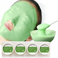 OEM ODM Lot de 4 masques en poudre de gelée d'algues, masque facial à l'argile aux herbes exfoliant, hydratant et nourrissant, format voyage