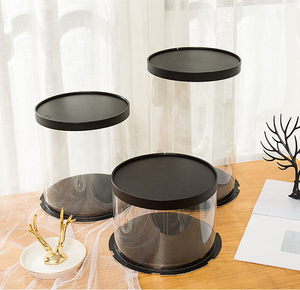 Wholesale custom handle plastic acrylic wedding box for cake pop packaging
