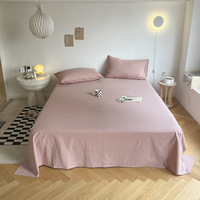 Tissu de drap de lit en tricot 100 % polyester tissé, poids moyen, anti-boulochage, résistant à la décoloration, toucher doux pour chambre à coucher - Vente en gros