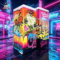 Cabina de Fotos Instantánea Comercial con Efecto de Humo, Conectividad USB/Wi-Fi, Color Personalizable, Construcción Metálica para 1-4 Personas