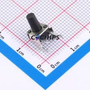 TS-1093A-A13B3-D2 Tactile Switch Through hole,6x6mm Switch Single Pole Single Throw Round Button Right Angle Insert 6mm - Product Image 1