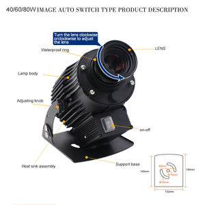 Projecteur Gobo Toptree IP67 personnalisé gratuit aluminium extérieur 30000 Lumens LED lumières publicitaires - Product Image 4