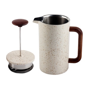 <b>Double</b> <b>Wall</b> 304 Grade Stainless Steel Coffee Press with 2 Extra Screens, 34oz (1L) French Press Coffee Maker - Product Image 3