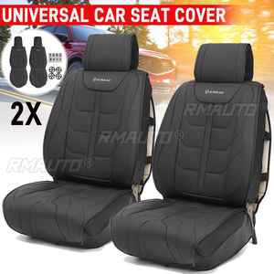 2 housses de siège de voiture universelles en cuir PU, housses de siège automobile, protège-sièges pour la plupart des voitures, luxe - Product Image 1