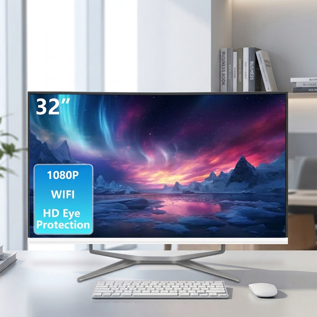 Hot Selling Gaming Desktop Computer 24 27 32 Inch in All-in-one PC Curved Screen All in One Pc I7 I5 I3 AIO for Office Home