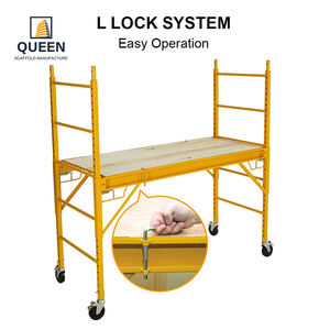 Échafaudage mobile en acier multi-usages LINYI QUEEN Baker Style, 6 pieds de haut, haute résistance, résistant à la corrosion, revêtement poudré, pour extérieur - Product Image 4