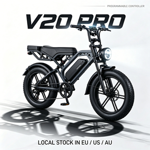 Vélo électrique à gros pneus 20 pouces, vélo électrique pour adultes, 48V, double suspension, frein hydraulique, vélo électrique V20Pro, livraison rapide - Product Image 1