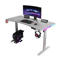 Table de Gaming Pliable pour Streaming avec Bras de Micro Intégré et Système de Gestion de Câbles