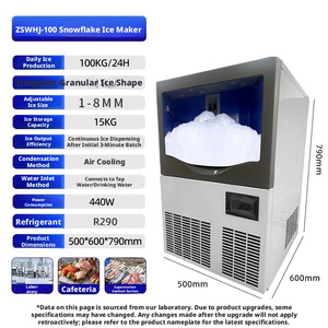 Machine à glaçons <span class=keywords><strong>de</strong></span> comptoir commerciale, nouveau design, acier inoxydable, automatique, 30 kg/24 h, avec fonction <span class=keywords><strong>de</strong></span> broyage <span class=keywords><strong>de</strong></span> glace - Product Image 3