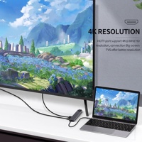 10 in 1 Aluminium Alloy USB-C Multiport Docking Station USB3.0 4K30Hz HDTV RJ45 Ethernet Pembaca Kartu SD/TF Hub Pengisian Daya PD100W Stok Tersedia