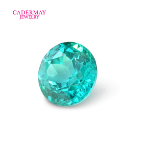 Cadermay prezioso Neon Paraiba ittrio alluminio <span class=keywords><strong>granato</strong></span> rotondo taglio brillante pietra gemma sfusa <span class=keywords><strong>granato</strong></span> sintetico con fessura - Product Image 2