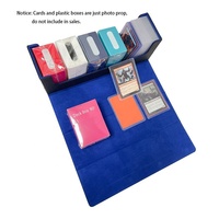 Boîte de jeu de cartes en cuir PU de forme rectangulaire de qualité supérieure avec plateau à dés
