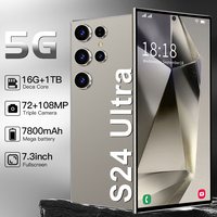 Smartphone Android 14 Ultra 5G S24 en gros, langue d'exploitation allemande, double carte SIM, téléphone portable d'occasion de haute qualité, 512 Go de ROM, pas cher