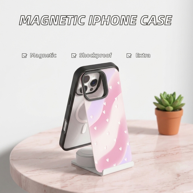 Phone case Custom Magnetic Sytron Inspired Business Design Magnetic TPU+Acrylic Shockproof Replaceable Blank Case for IP1718 Pro