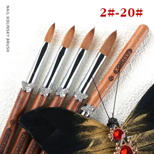 1PCS Black Handle Kolinsky Hair Nail Art <b>Brush</b> Acrylic UV Gel Carving Pen <b>Brush</b> Liquid Powder DIY Nail Painting Drawing Tools - Product Image 4