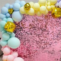 Rose et bleu privé sexe révéler chatoyant sequin mur petit paquet surprise décoration garçon ou fille bébé douche fête toile de fond