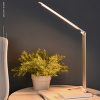 Lampe de bureau à LED à gradation à 5 niveaux Rechargeable et enfichable Lampe de lecture de dortoir d'étudiant pliable et tactile pour chambre à coucher