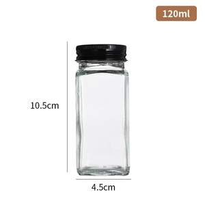 인기 폭발 도매 유리병 주방 향신료 보관병 식품 유리 보관 용기 세트 (뚜껑 포함) - Product Image 6