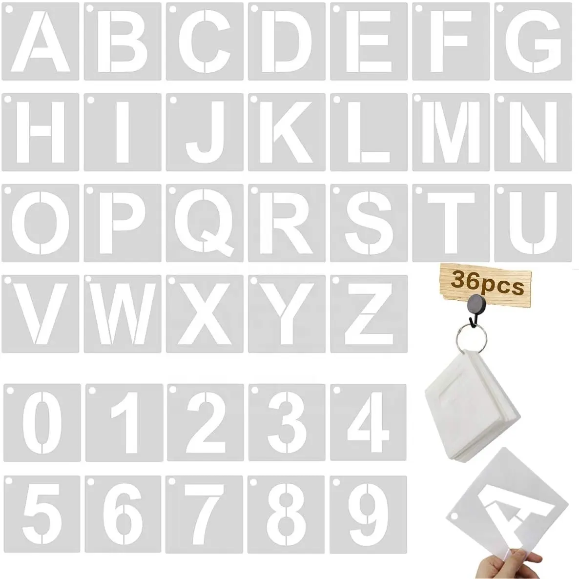 Wholesale Letter And Number Plastic Stencils Drawing Stencils Education Alphabet Stencil Set For Kids