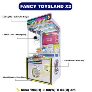 Máquina de grúas operada con monedas Fancy Toyland X2, máquina expendedora de premios de arcade, máquina automática de captura de juguetes con LED, equipo de juego con 1 año de garantía - Product Image 2
