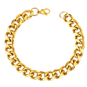 Zeadear - Cadena Cubana de Alta Calidad Chapada en Oro de 18k, Personalizada con PVD, Resistente al Agua, Brazalete de Cable para Mujer, Acero Inoxidable - Product Image 3