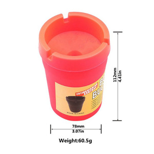 Cendrier Anti-Fumée Coupe-Vent en Plastique pour Voiture avec Couvercle Extincteur de Mégots - Product Image 2
