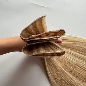 Estensioni dei <span class=keywords><strong>capelli</strong></span> Remy russe 2025 100% una vera trama a farfalla piatta di alta qualità tinta di <span class=keywords><strong>capelli</strong></span> vergini europei lisci naturali - Product Image 5