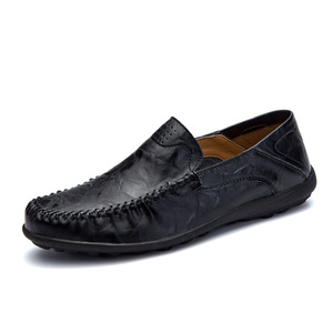 Zapatos Mocasines Italianos de Cuero Genuino para Hombre 2026, Antideslizantes, Transpirables, con Suela de Goma, Punta Redonda, Formales, para Boda, Novio, Otoño - Product Image 6