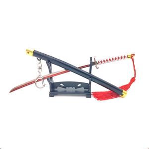 Aleación de zinc 23CM Anime espada modelo llavero Mini Katana espada pequeña para Demon Slayer Tsuyuri <span class=keywords><strong>Kanao</strong></span> - Product Image 5