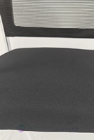 Chaise de Visiteur Exécutive Moderne en Maille Métallique avec Accoudoirs Fixes et Pieds en Métal Pivotant à 360°