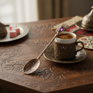 Cuchara de Café y Té de Diseño Otomano, Color Cobre - Product Image 3