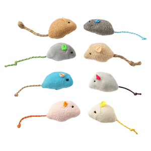 Juguete para Gatos <span class=keywords><strong>de</strong></span> Tela Multitextura, Ratones <span class=keywords><strong>de</strong></span> Peluche y <span class=keywords><strong>Lino</strong></span> con Colas <span class=keywords><strong>de</strong></span> Cuerda para Estimulación Sensorial - Product Image 6