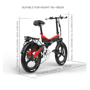 HEZZO-Vélo électrique pliable pour adulte, batterie au lithium, vitesse rapide, pneu tout-terrain, 400W, 48V, 14,5 Ah, entrepôt européen et britannique - Product Image 6