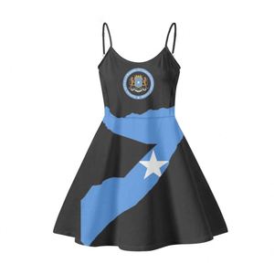 Wholesale <strong>Somali</strong> Traditional Beach Styles Casual Short Dresses <strong>Sexy</strong> Women Spaghetti Strap Sleeveless Aline Evening Prom Dress - Product Image 5