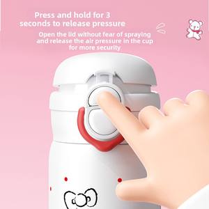 Tasse thermos sous vide Sanrio Kuromi <span class=keywords><strong>Hello</strong></span> <span class=keywords><strong>Kitty</strong></span> pour enfants 316 qualité alimentaire retour à l'école grande capacité école primaire fille Double paille - Product Image 2