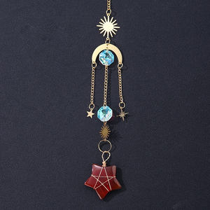 Estrella de cristal colgante Suncatcher cristal natural Sun Catcher piedra curativa cuarzo artesanía estrella cristal Suncatcher - Product Image 4