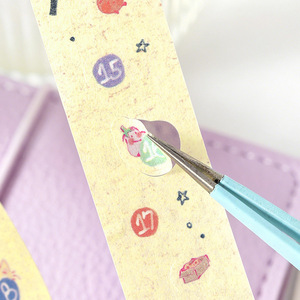 1 rouleau <span class=keywords><strong>de</strong></span> ruban adhésif découpé et <span class=keywords><strong>de</strong></span> papier décoratif, série <span class=keywords><strong>Xiao</strong></span> Wu Diary, autocollant décoratif DIY mignon <span class=keywords><strong>de</strong></span> dessin animé pour carnet <span class=keywords><strong>de</strong></span> notes - Product Image 2