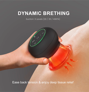 Dispositivo de ventosas eléctricas, máquina de luz roja que mejora la circulación sanguínea, inteligente y portátil para aliviar el dolor de cuerpo completo, masajeador de ventosas - Product Image 4