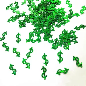प्रोप मनी हरा डॉलर साइन चमकदार हरा मनी साइन चमकदार आकार का प्रोप मनी साइन