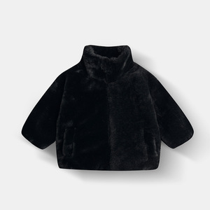 Cappotto Minimalista in Ecopelliccia per Bambini con Chiusura a Cerniera Lavorazione Personalizzabile Secondo Disegno Campione - Product Image 4