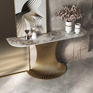 Table console en marbre de luxe léger, design moderne et simple pour l'<span class=keywords><strong>entrée</strong></span>, le <span class=keywords><strong>couloir</strong></span>, la <span class=keywords><strong>d</strong></span>écoration - Product Image 3