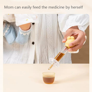 Dua Mulut Pipa Pencegah Dot Silikon Pemberi Makan Botol Susu Jus Bayi Dispenser Obat - Product Image 4