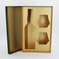 Boîte d'emballage pour spiritueux, boîte cadeau pour vin blanc en deux parties, boîte cadeau pour vin rouge, souvenir, peut être imprimé avec un logo, estampage à chaud doré, boisson
