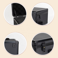 Valise en alliage d'aluminium, valise pour équipement médical, valise de transport aérien personnalisée, boîte d'emballage d'équipement personnalisée noire antichoc