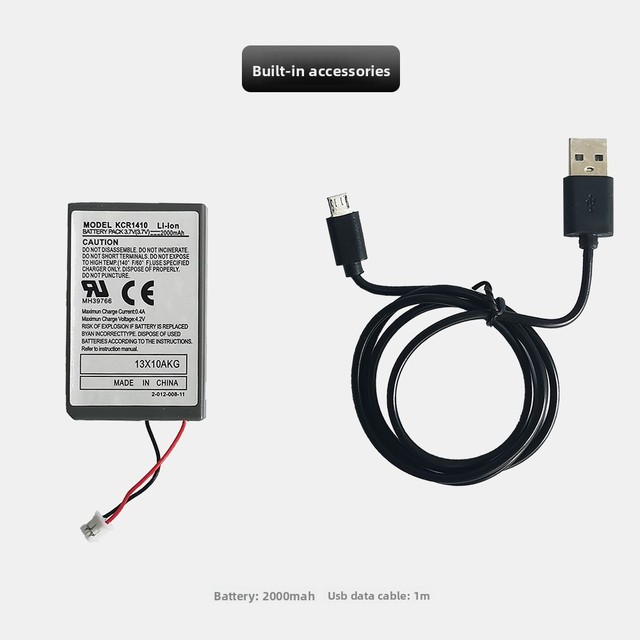 Slim / Slim Game Controller Battery 2000mAh USB Charging Cable with Data Transfer ABS Material for Extended Battery Life