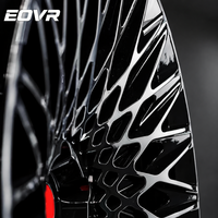 Rines EVOR de Aleación Forjada de Lujo para Auto, Diseño Cóncavo Profundo en Negro Brillante, 5x114.3 5x120 5x130 para Mercedes C8 15 18 19 20 26 Pulgadas