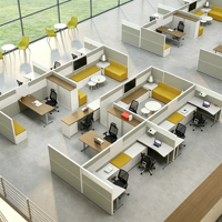 Poste de travail modulaire pour bureau, cloison de bureau, bureau informatique pour personnel, mobilier de bureau pour centre d'appels, table de travail moderne