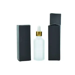 Ücretsiz özelleştirilmiş baskılı siyah beyaz karton kutular uçucu yağlar cilt bakımı serumu parfüm ambalaj saklama kutuları şartları